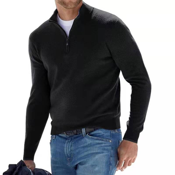 Luca™ | Merino V-Neck Jumper With Zipper