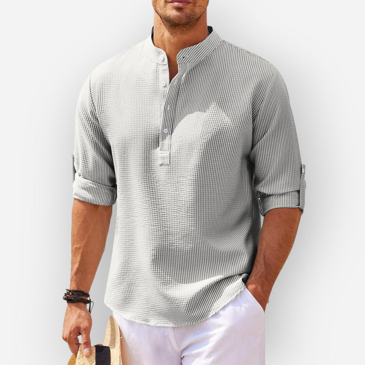 Samuel™ | Stylish Ruffled Linen Shirt