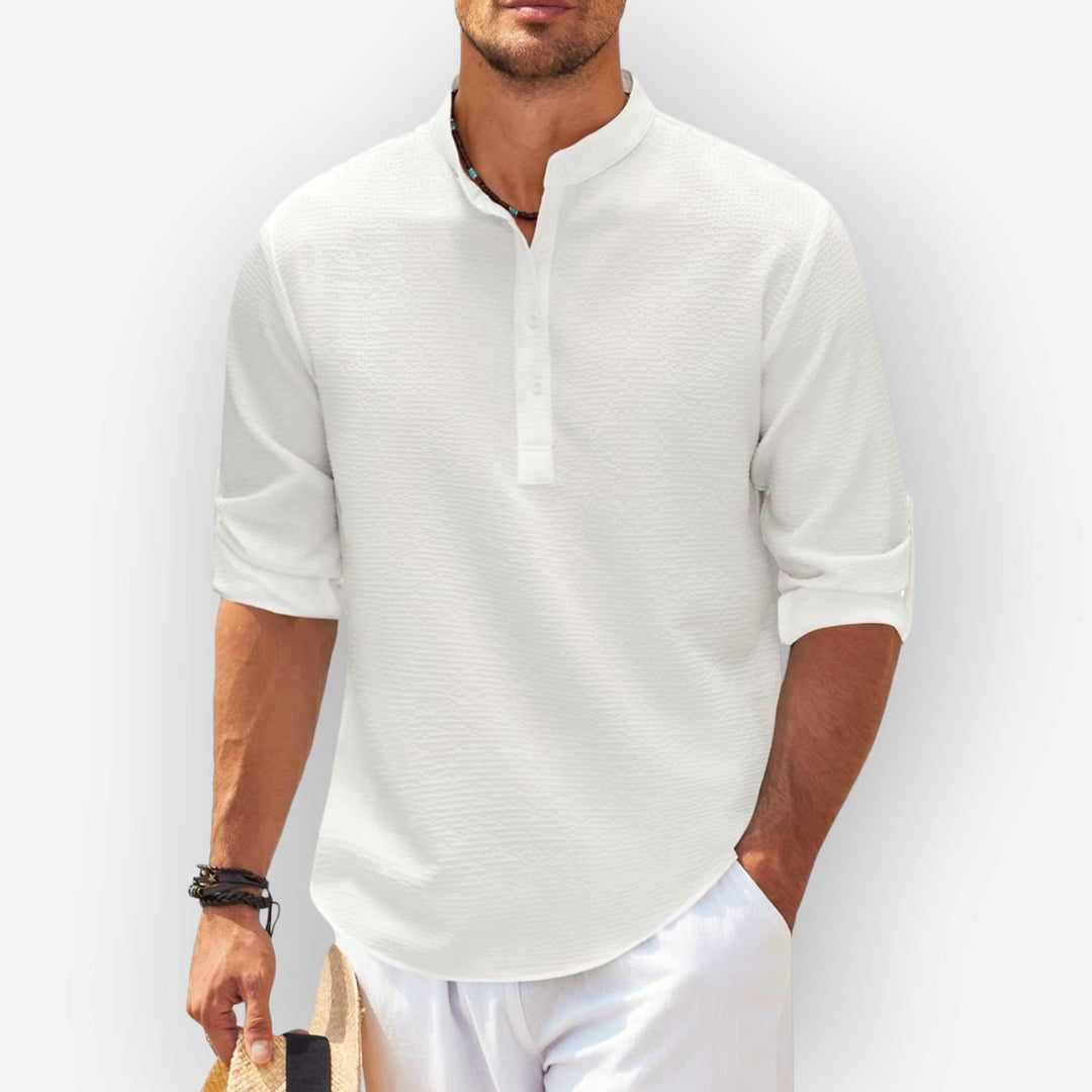 Samuel™ | Stylish Ruffled Linen Shirt