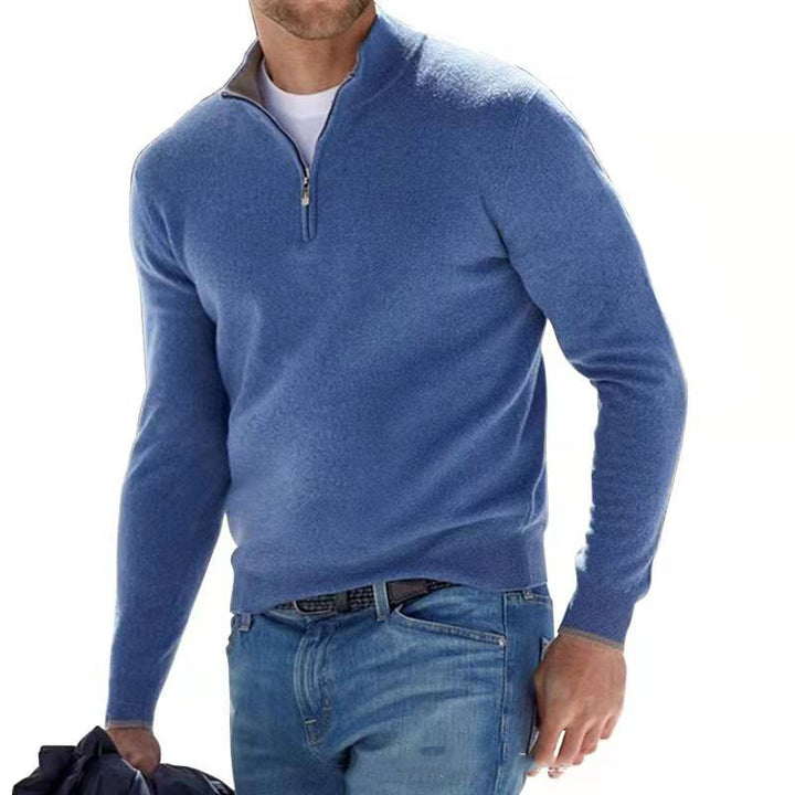 Luca™ | Merino V-Neck Jumper With Zipper