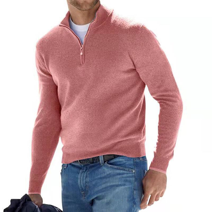 Luca™ | Merino V-Neck Jumper With Zipper