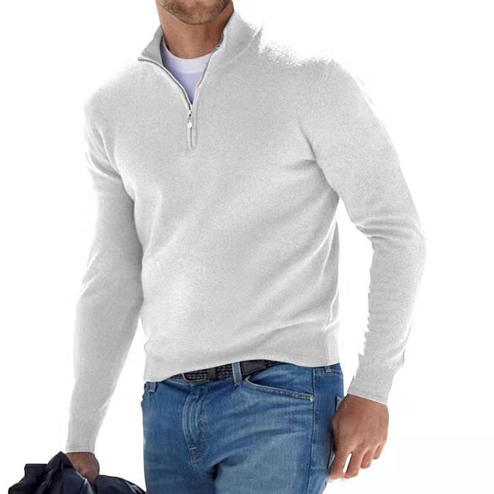 Luca™ | Merino V-Neck Jumper With Zipper