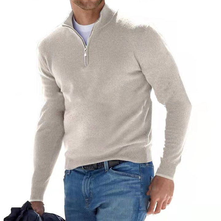 Luca™ | Merino V-Neck Jumper With Zipper