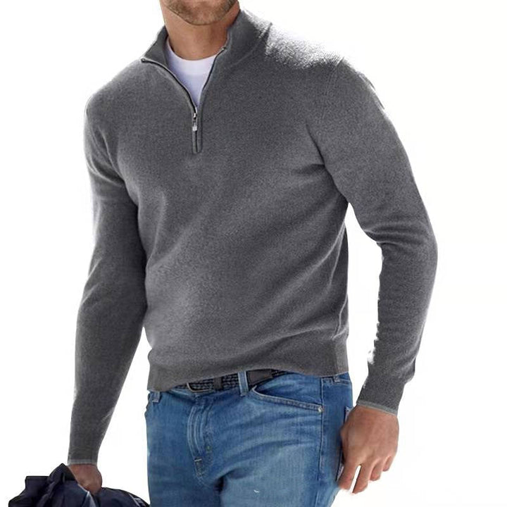 Luca™ | Merino V-Neck Jumper With Zipper