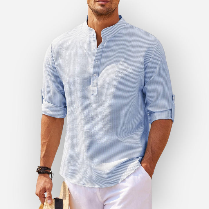 Samuel™ | Stylish Ruffled Linen Shirt