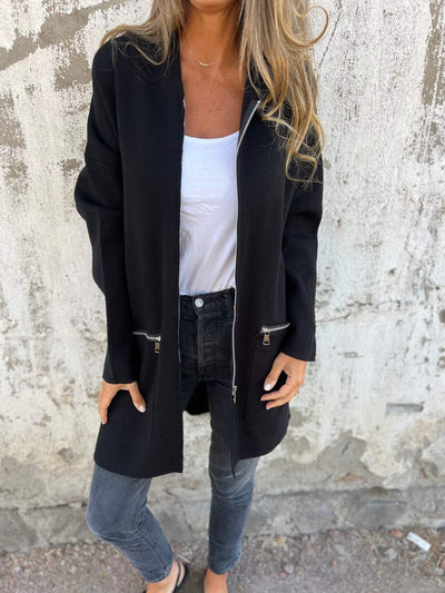 Zoe™ | Zip-Up Long Sleeve Cardigan