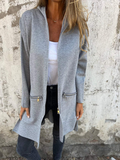 Zoe™ | Zip-Up Long Sleeve Cardigan